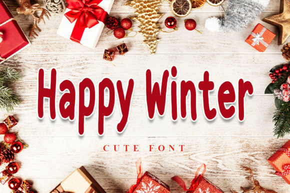 Happy Winter Font: A Simple and Cute Display Font for Creative Projects